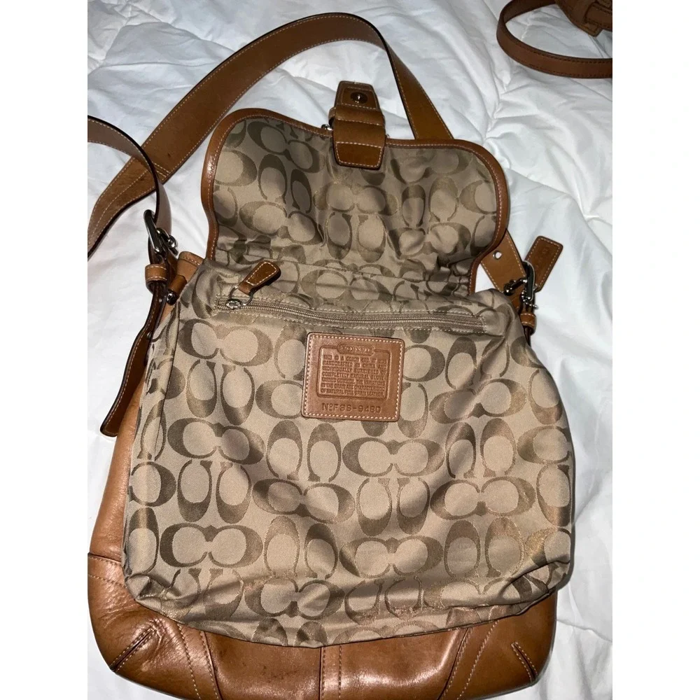 Coach Vintage Y2K Soho Glovetanned Flap Buckle Shoulder Bag Tan 9480 2003 - Picture 4 of 14